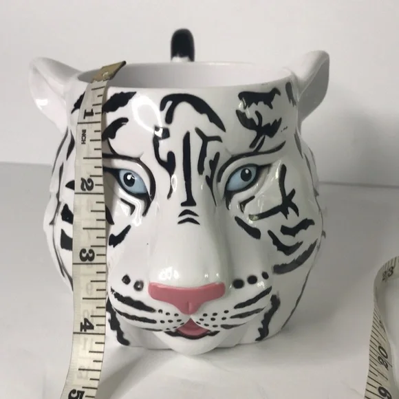 White Tiger Oversize Ceramic Coffee Cup Mug - Picture 2 of 6